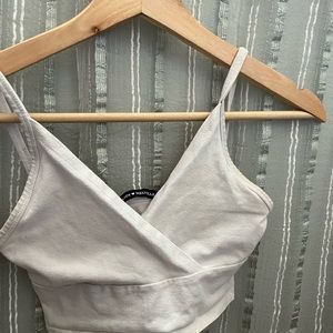 white crop top
